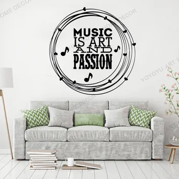 YOYOYU Art Wall Vinyl Decal MUSIC IS ART AND PASSION Quote Cool Sticker For Bedroom Music Studio Nursery Room Decor Mural rb594
YOYOYU Art Wall Vinyl Decal MUSIC IS ART AND PASSION Quote Cool Sticker For Bedroom Music Studio Nursery Room Decor Mural rb594