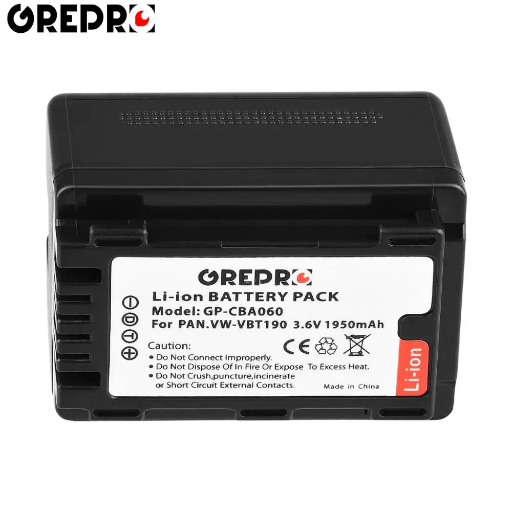 1950mAH VW-VBT190 VW VBT190 Camera Battery for Panasonic HC-V110 HC-V180 HC-V201 HC-V210 HC-V230 HC-V250 HC-V380 HC-V510 HC-V750
1950mAH VW-VBT190 VW VBT190 Camera Battery for Panasonic HC-V110 HC-V180 HC-V201 HC-V210 HC-V230 HC-V250 HC-V380 HC-V510 HC-V750