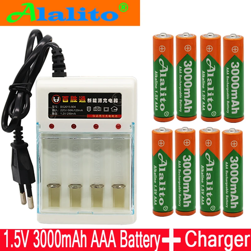 New Brand 3000mah 1.5V AAA Alkaline Battery AAA rechargeable battery for Remote Control Toy Batery Smoke alarm with charger
New Brand 3000mah 1.5V AAA Alkaline Battery AAA rechargeable battery for Remote Control Toy Batery Smoke alarm with charger