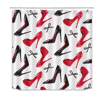 Black Red High Heels Shower Curtain Set Waterproof Polyester Fabric Fashion Girl Bathroom Curtain Decor with Hooks
Black Red High Heels Shower Curtain Set Waterproof Polyester Fabric Fashion Girl Bathroom Curtain Decor with Hooks