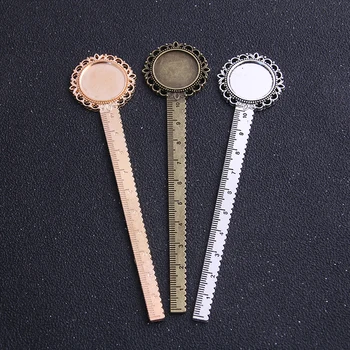 1pcs 20mm Inner Size Three Color Vintage Style Handmade Ruler Bookmark Cabochon Base Cameo Setting 31*133mm 
1pcs 20mm Inner Size Three Color Vintage Style Handmade Ruler Bookmark Cabochon Base Cameo Setting 31*133mm