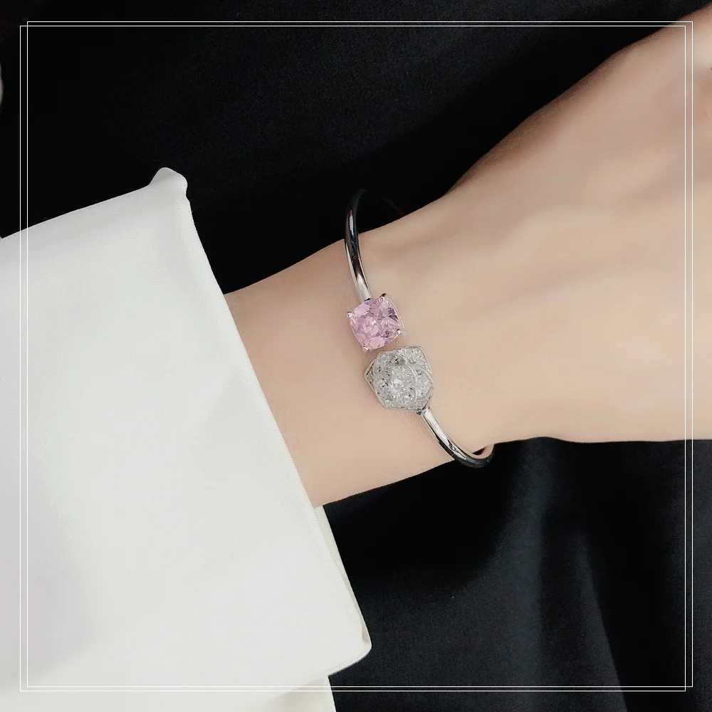 S925 Sterling Silver Chain High Quality Rose Pink Red Adjustable Cubic Zirconia Flower Bracelet Tide Lady Fine Jewelry Womens
S925 Sterling Silver Chain High Quality Rose Pink Red Adjustable Cubic Zirconia Flower Bracelet Tide Lady Fine Jewelry Womens