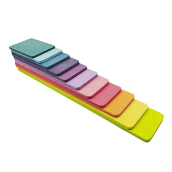 11Pc/Set Wooden Rainbow Building Blocks Boards Creative Stacking Game Toy