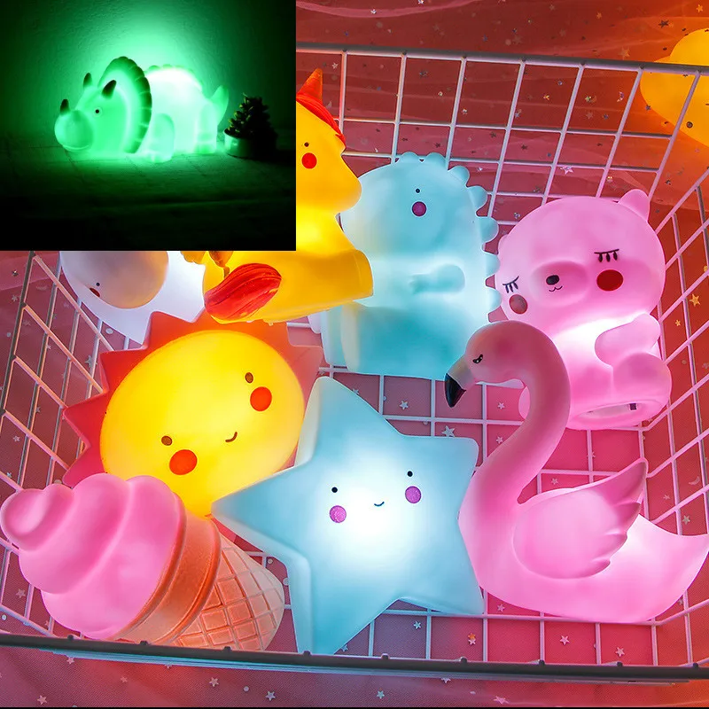 Mini dinosaur lamp kids night light home decoration glow in dark toy cartoon LED glow in the dark kids toys
Mini dinosaur lamp kids night light home decoration glow in dark toy cartoon LED glow in the dark kids toys