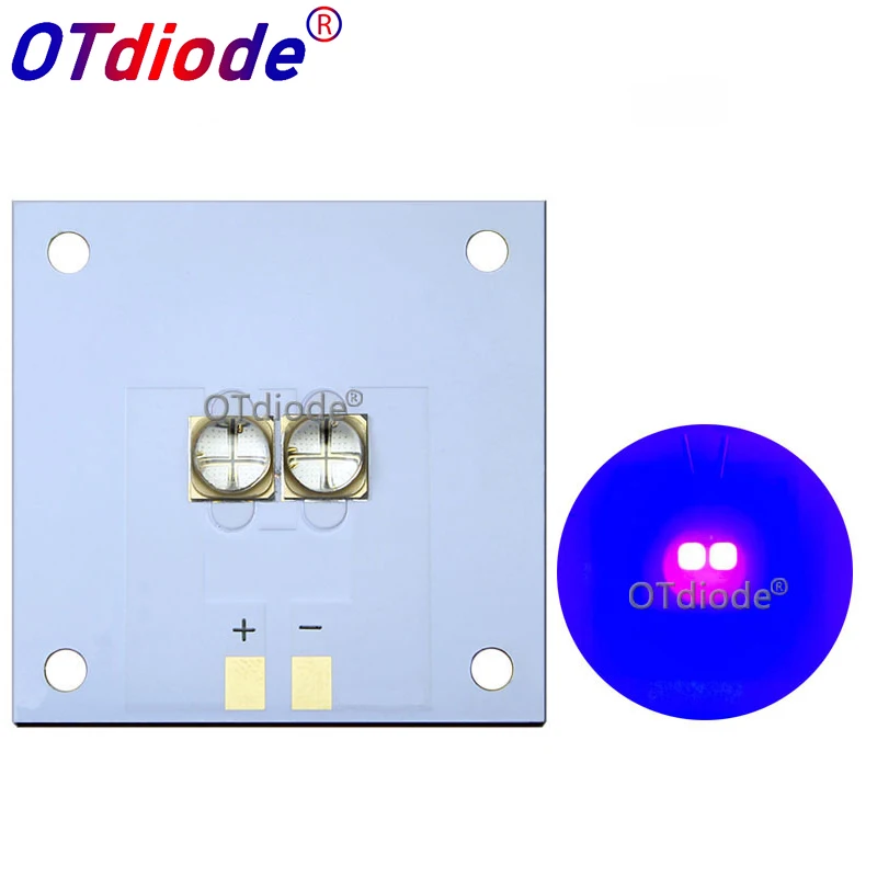 20W watts LG UV Purple LED Ultraviolet Bulbs Lamp Chips 6565 365nm 395nm 405nm COB Module 40*40 Copper Board for 3D Printer DIY