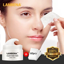 Nowy LANBENA Unisex usuwająca zaskórniki nos maska porów Strip czarna maska Peeling leczenie trądziku czarne głębokie oczyszczanie pielęgnacja skóry(China)