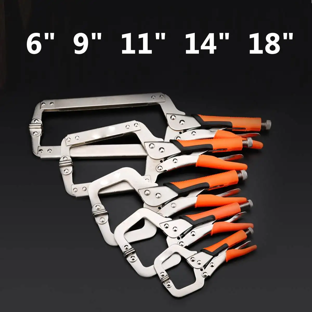 6/9/11/14/18inch C Bracket Vise-Grip Welding Quick Pliers Hand Woodworking Tool Multi-function Pliers Wood Fixed Clamp Locator
6/9/11/14/18inch C Bracket Vise-Grip Welding Quick Pliers Hand Woodworking Tool Multi-function Pliers Wood Fixed Clamp Locator