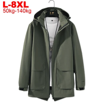 Winter Autumn Mens Hooded Windbreaker Jackets Large Size 8xl 5xl Windproof Coats Male Big Pockets Brand Long Men's Windbreakers
Winter Autumn Mens Hooded Windbreaker Jackets Large Size 8xl 5xl Windproof Coats Male Big Pockets Brand Long Men's Windbreakers