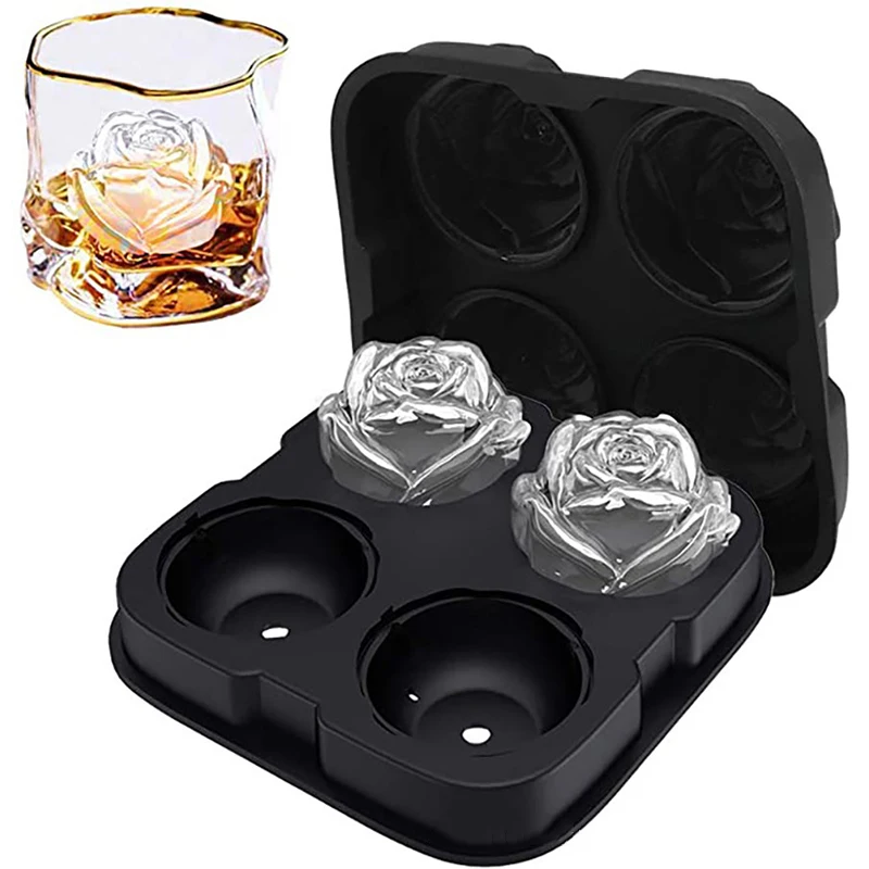 4 Grids Ice Cube Form Silicone Rose Shape Icecream Mold Freezer Cream Ball DIY Reusable Whiskey Cocktail Mould Bar Tools 
4 Grids Ice Cube Form Silicone Rose Shape Icecream Mold Freezer Cream Ball DIY Reusable Whiskey Cocktail Mould Bar Tools