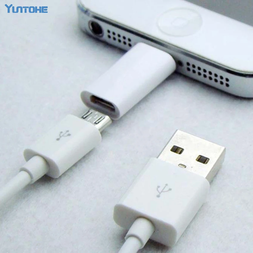Фото 100 шт./лот Micro Usb кабель зарядное устройство адаптер для iPhone 7 7plus 6s 6 5 ipad USB разъем на