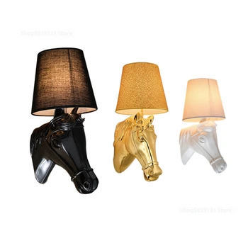 Modern Resin Horse Head Wall Lamps for Bedroom Led Wall Light Stair Aisle Sconce Home Living Room Decoration Lighting Fixtures
Modern Resin Horse Head Wall Lamps for Bedroom Led Wall Light Stair Aisle Sconce Home Living Room Decoration Lighting Fixtures