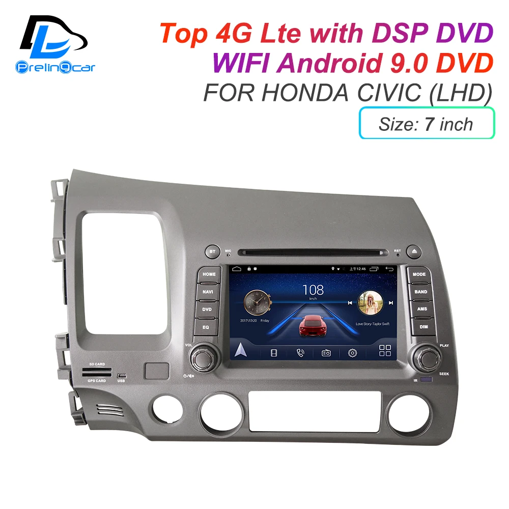 Top IPS touch screen DSP sound Android 9.0 2 DIN 4g Lte radio For HONDA civic 2012 2016 years GPS DVD playe stereo navigation 1 Top IPS touch screen DSP sound Android 9.0 2 DIN 4g Lte radio For HONDA civic 2012 2016 years GPS DVD playe stereo navigation 1