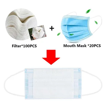 100+20 PCS insert filter face mouth mask Disposable face mask Filter Nonwoven Cotton Mat mask pad Replacement
100+20 PCS insert filter face mouth mask Disposable face mask Filter Nonwoven Cotton Mat mask pad Replacement