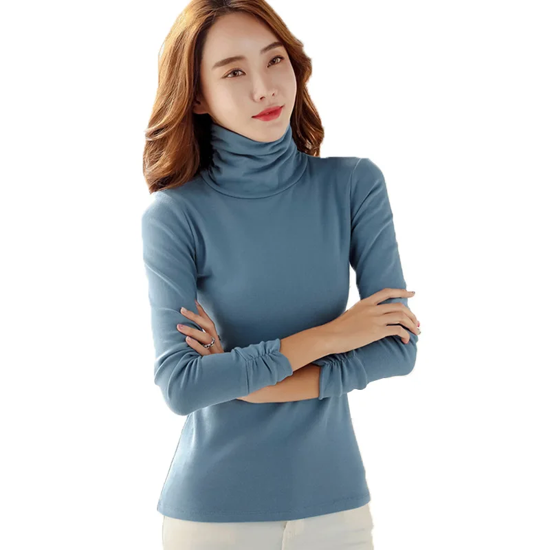 High-necked solid color women's bottoming shirt Slim female autumn coat long-sleeved T-shirt women's bottoming shirt
High-necked solid color women's bottoming shirt Slim female autumn coat long-sleeved T-shirt women's bottoming shirt