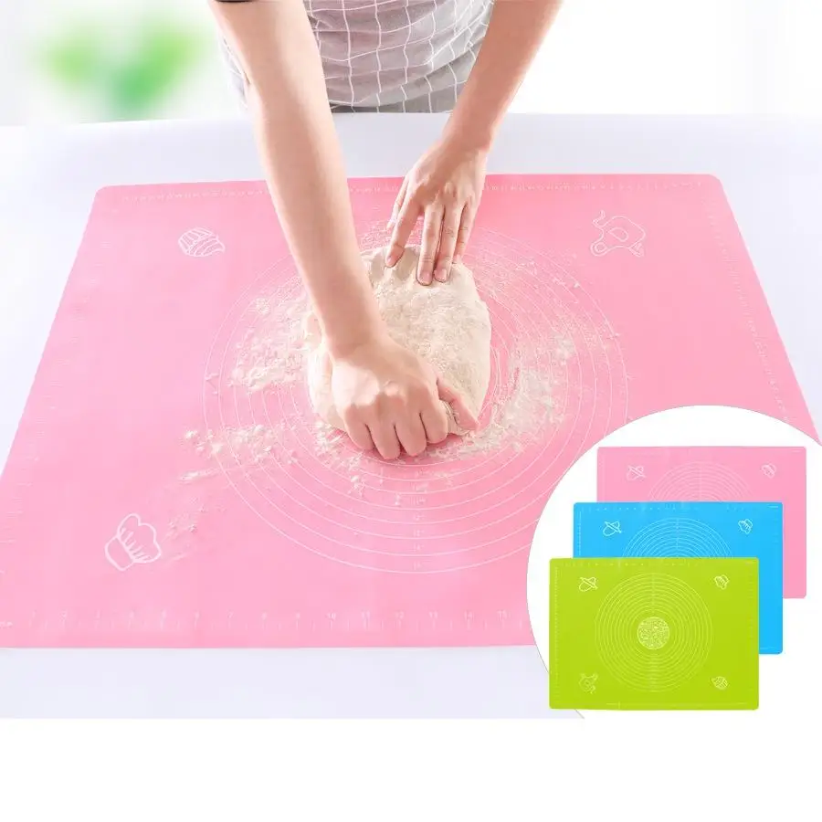 Nonstick Silicone Baking Mat Pad with Scale Reusable Silicone Mat for Dough Rolling Pizza Pastry Maker Cake Baking Tools 70*50
Nonstick Silicone Baking Mat Pad with Scale Reusable Silicone Mat for Dough Rolling Pizza Pastry Maker Cake Baking Tools 70*50