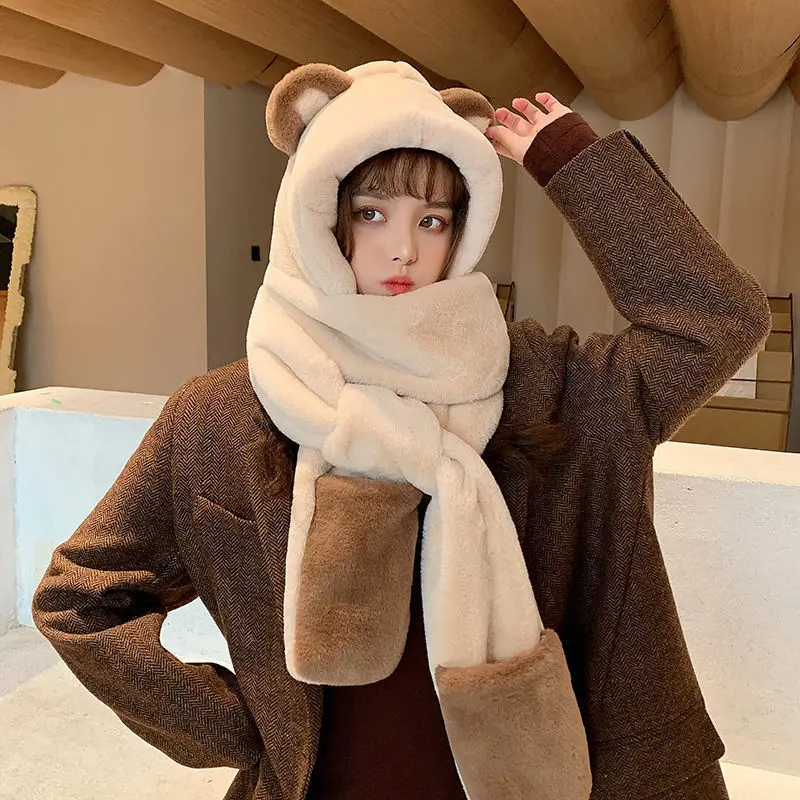 winter hat scarf with ears hat scarf glove 3 in 1 set hooded gloves warm ear protection Cute hats set for women hat with ears
winter hat scarf with ears hat scarf glove 3 in 1 set hooded gloves warm ear protection Cute hats set for women hat with ears