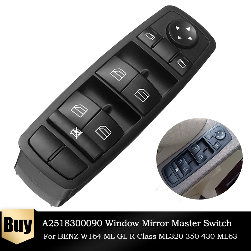 Front Left Window Switch for BENZ W164 ML GL R Class GL320 GL350 GL450 ML350 R350 2518200110 2518300090 A2518200110 A2518300090
Front Left Window Switch for BENZ W164 ML GL R Class GL320 GL350 GL450 ML350 R350 2518200110 2518300090 A2518200110 A2518300090