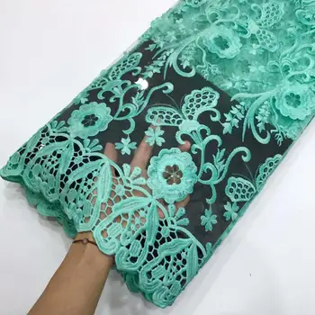 New Green African Nigerian Lace Fabric 2019 High Quality Embroidered Tulle Lace Fabric With Sequins Guipure Lace Trim Dress
New Green African Nigerian Lace Fabric 2019 High Quality Embroidered Tulle Lace Fabric With Sequins Guipure Lace Trim Dress