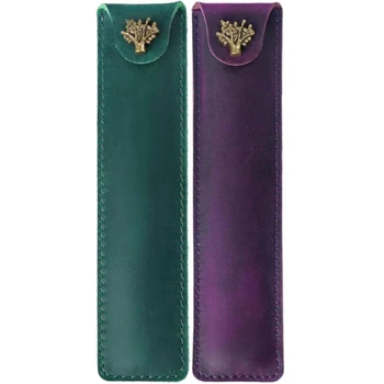 HOT-2x Genuine Leather Pen Pouch Holder Single Pencil Bag Pen Case with Snap Button Green & Purple
HOT-2x Genuine Leather Pen Pouch Holder Single Pencil Bag Pen Case with Snap Button Green & Purple