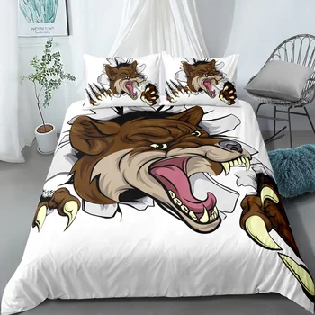 yi chu xin Wolf Bedding Set 3D white pattern Tiger Duvet Cover Twin Full Queen King Size Home Textiles comforter set A1010
yi chu xin Wolf Bedding Set 3D white pattern Tiger Duvet Cover Twin Full Queen King Size Home Textiles comforter set A1010