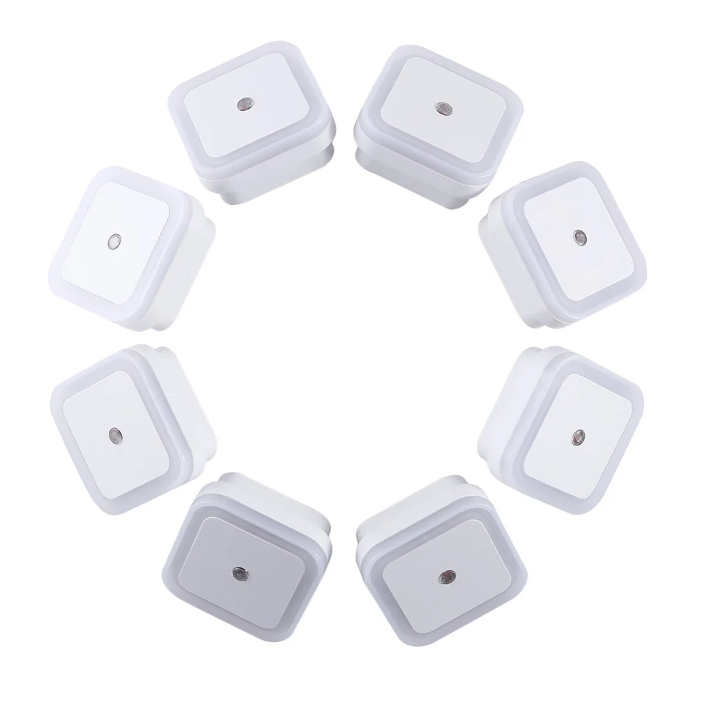 8PCS 1W LED Lamp Auto-control Light Sensor US Plug in Night Light for Kids Baby Nursery Bedroom Hallway Square Shape White
8PCS 1W LED Lamp Auto-control Light Sensor US Plug in Night Light for Kids Baby Nursery Bedroom Hallway Square Shape White
