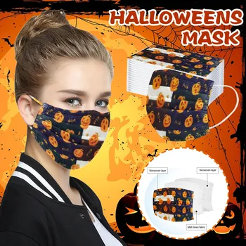 50PCS Face Mask Halloween print Adult Mask Printing Disposable Face Mask Protective 3Ply Ear Loop maseczka ochronna
50PCS Face Mask Halloween print Adult Mask Printing Disposable Face Mask Protective 3Ply Ear Loop maseczka ochronna
