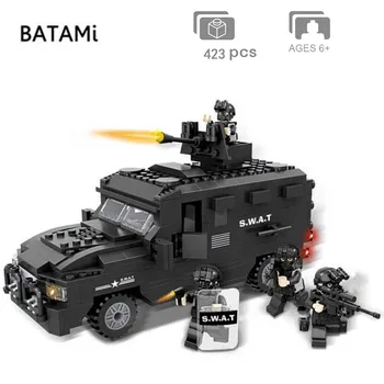 Model building kits Compatible with city building block Swat Explosion-proof Car sets 423 pcs 4 Bricks minfigures toys
Model building kits Compatible with city building block Swat Explosion-proof Car sets 423 pcs 4 Bricks minfigures toys