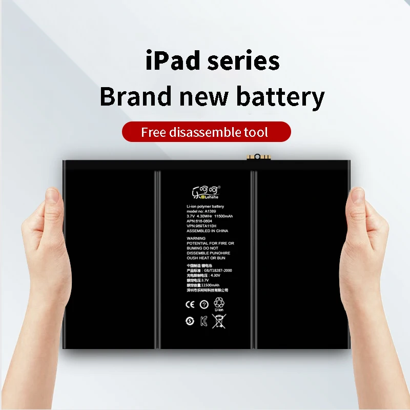 LEHEHE tablet battery for iPad 2 3 4 5 6 Ipad mini 1 2 3 4 5 Ipad pro12.9 Replacement battery with Free dismantling tool
LEHEHE tablet battery for iPad 2 3 4 5 6 Ipad mini 1 2 3 4 5 Ipad pro12.9 Replacement battery with Free dismantling tool