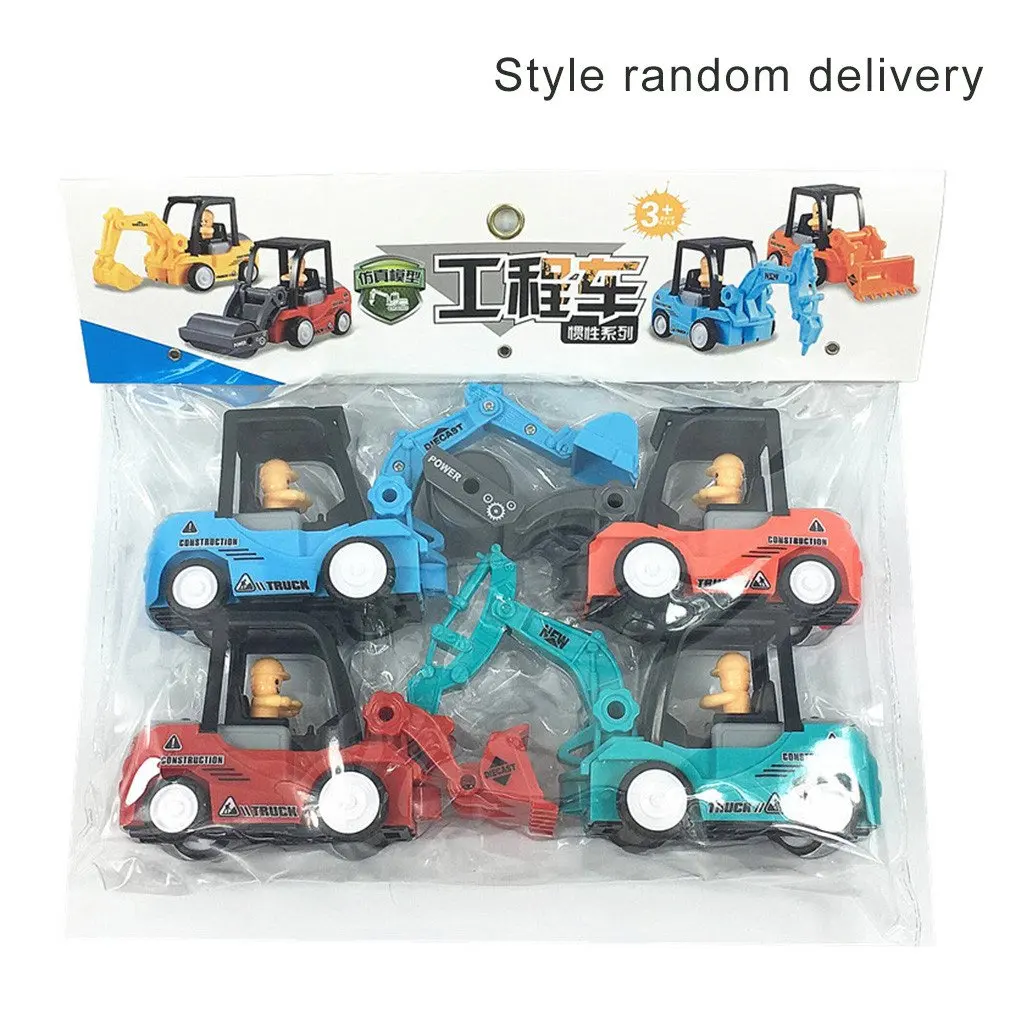 Mini Diecast Plastic Construction Vehicle Engineering Cars Excavator Model Toys For Children Boys Gift |