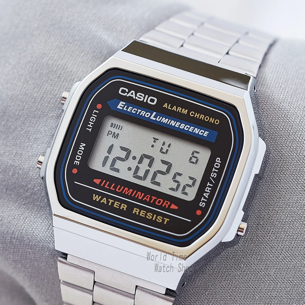 casio часы мужские Серебряные лучший бренд класса люкс LED цифровые