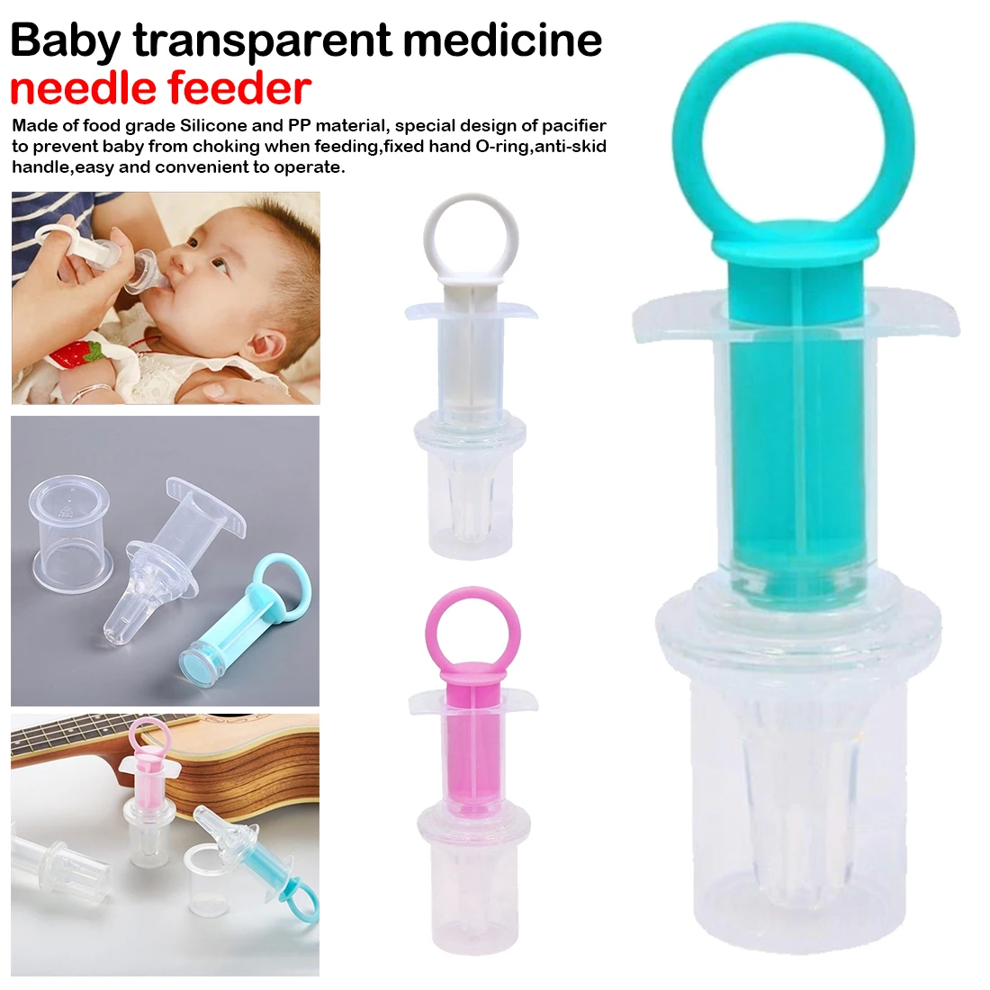 New Baby Transparent Needle Feeder Squeeze Medicine Dropper Dispenser Pacifier Feeding Utensils Infant Nipple Syringe
New Baby Transparent Needle Feeder Squeeze Medicine Dropper Dispenser Pacifier Feeding Utensils Infant Nipple Syringe