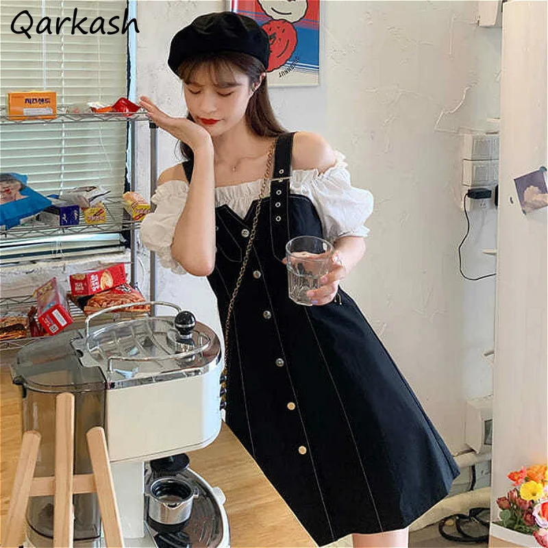 Short Sleeve Dresses Women Japanese Style Leisure Popular Simple Cute Teenager Slash Neck Patchwork Vintage Puff Holiday
Short Sleeve Dresses Women Japanese Style Leisure Popular Simple Cute Teenager Slash Neck Patchwork Vintage Puff Holiday