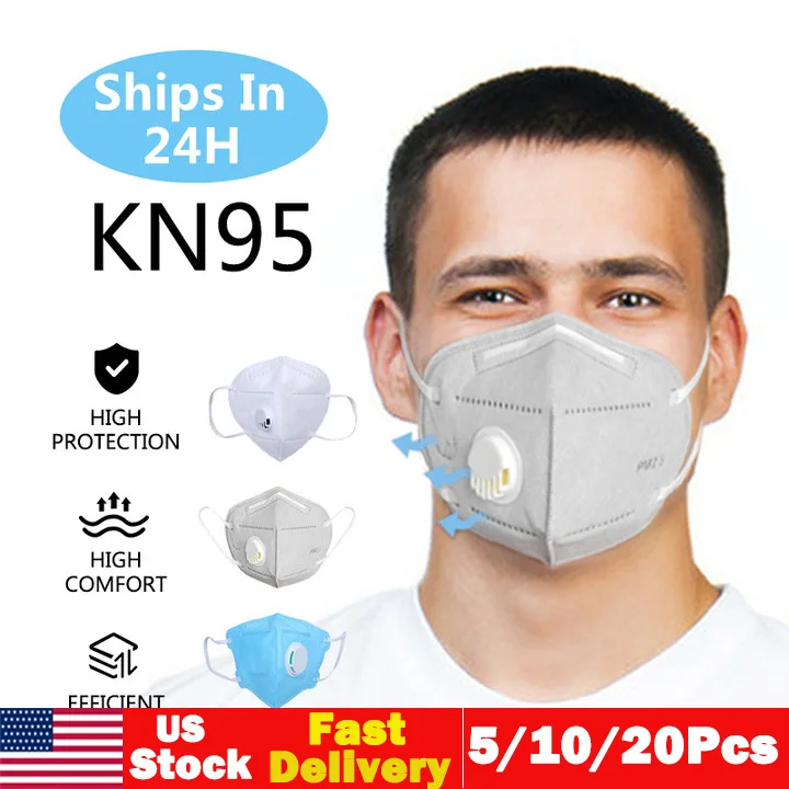 10pcs KN95 Valve Mask 5 Layer Anti dust Protective Masks Respirator PM2.5 Safety face mask
10pcs KN95 Valve Mask 5 Layer Anti dust Protective Masks Respirator PM2.5 Safety face mask