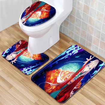 Cartoon Bathroom Mat Three-Piece Bathroom Carpet Toilet Mat Set Door Mat Bathroom Non-Slip Mat Spot
Cartoon Bathroom Mat Three-Piece Bathroom Carpet Toilet Mat Set Door Mat Bathroom Non-Slip Mat Spot