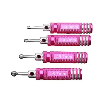 4Pcs Hard Steel 4.0/4.7/5.7/6.7mm Ball Head Reamer Driver Repair Tools Kit for RC Model Tool Accessories
4Pcs Hard Steel 4.0/4.7/5.7/6.7mm Ball Head Reamer Driver Repair Tools Kit for RC Model Tool Accessories