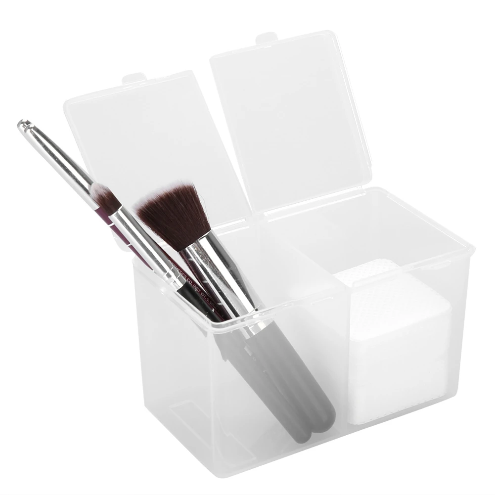 2 Grids Compartments Clear Remover Cotton Pads Swabs Container Nail Polish Glitter Powder Organizer Storage Box
2 Grids Compartments Clear Remover Cotton Pads Swabs Container Nail Polish Glitter Powder Organizer Storage Box