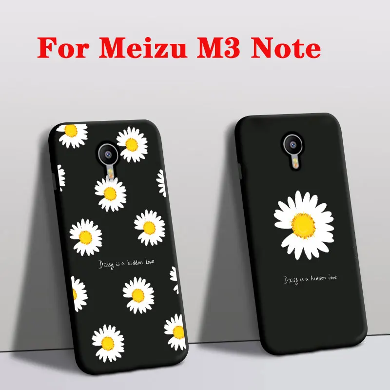 Чехол-накладка для Meizu M3 note силиконовый с цветами маргаритки M68 мобильный телефон
