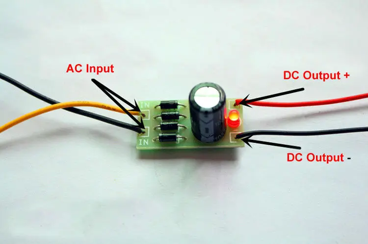 AC-DC конвертер 6/12/24V до 12V Full-диодный мост выпрямителя фильтр Питание модуль |