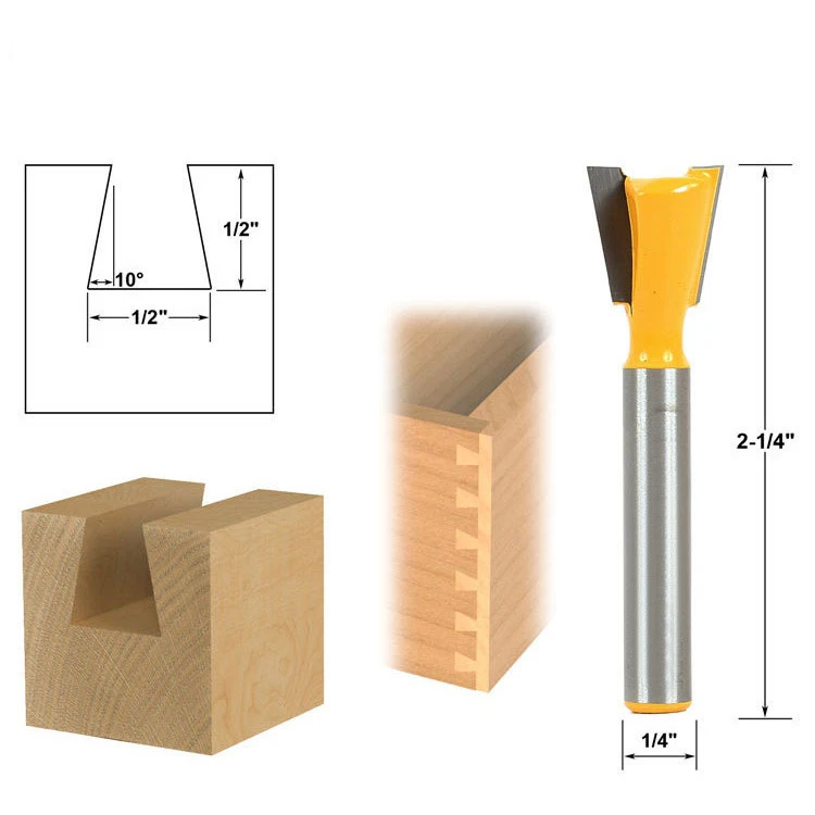 1pc 6.35mm Shank High Quality Industrial Grade Wood Cutter Dovetail Router Bits for wood Tungsten Engraving Tool Milling Cutter 
1pc 6.35mm Shank High Quality Industrial Grade Wood Cutter Dovetail Router Bits for wood Tungsten Engraving Tool Milling Cutter