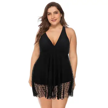Seluxu femmes grande taille taille haute bretelles jupe de bain mode de bain deux pièces Plus Size Swimwear 
Seluxu femmes grande taille taille haute bretelles jupe de bain mode de bain deux pièces Plus Size Swimwear