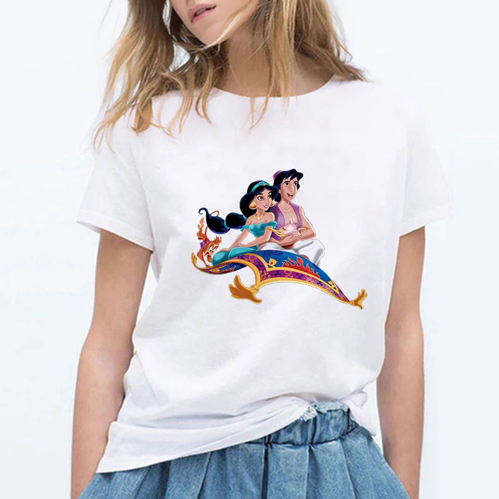 LUCKYROLL Princess Jasmine Aladdin Flying Carpet Print T Shirt Women Harajuku Tshirt Short Sleeve Tops Fashion Casual T-Shirt 
LUCKYROLL Princess Jasmine Aladdin Flying Carpet Print T Shirt Women Harajuku Tshirt Short Sleeve Tops Fashion Casual T-Shirt