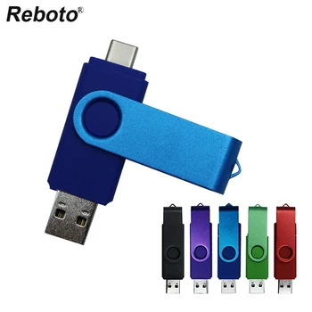 

Reboto Type C USB 2.0 OTG USB Flash Drives 64GB 32GB 16GB pendrive usb флэш-накопители type-c pen drive cle usb stick флешка usb