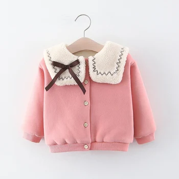 Baby Girls Coat Cotton Thickening Plus Velvet Baby Jacket Cute Turn Down Collar Jacket Autumn Winter Infant Kids Clothes 
Baby Girls Coat Cotton Thickening Plus Velvet Baby Jacket Cute Turn Down Collar Jacket Autumn Winter Infant Kids Clothes
