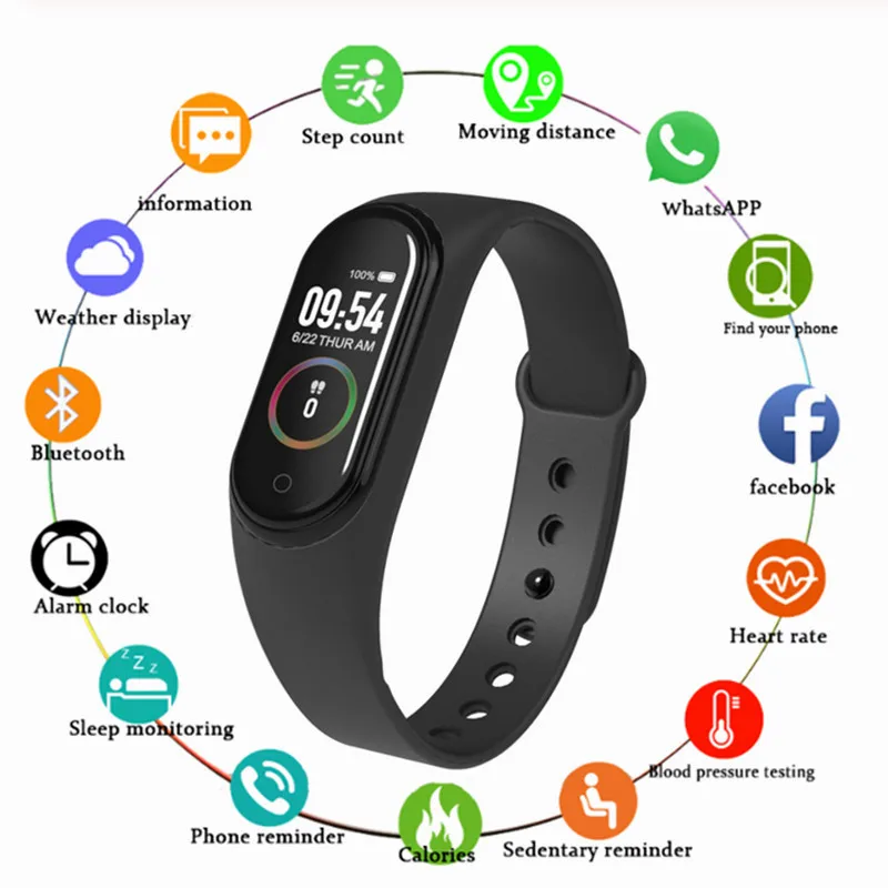 New M4 Smart Band Fitness Tracker Smart Watch Sport Smart Bracelet Heart Rate Blood Pressure Smartband Monitor Health Wristband
New M4 Smart Band Fitness Tracker Smart Watch Sport Smart Bracelet Heart Rate Blood Pressure Smartband Monitor Health Wristband