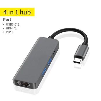 Type C to HDMI 2 USB 3.0 Fast Data Hub 4 in 1 USBC PD Charging HDMI Adapter 4K 30HZ Video USB-C Converter for Macbook Air Pro
Type C to HDMI 2 USB 3.0 Fast Data Hub 4 in 1 USBC PD Charging HDMI Adapter 4K 30HZ Video USB-C Converter for Macbook Air Pro