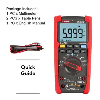 UT15B Pro Intelligent Digital Multimeter Multifunctional True Rms LED Flashlight Data Hold Induction Backlight Auto Range
UT15B Pro Intelligent Digital Multimeter Multifunctional True Rms LED Flashlight Data Hold Induction Backlight Auto Range
