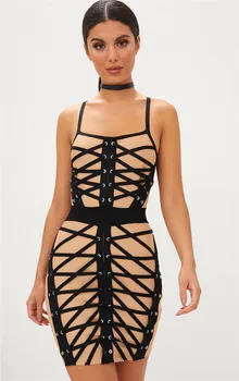 New Style Fashion Women Dress Sleeveless Khaki Straped Bandage Dress Party Dress
New Style Fashion Women Dress Sleeveless Khaki Straped Bandage Dress Party Dress
