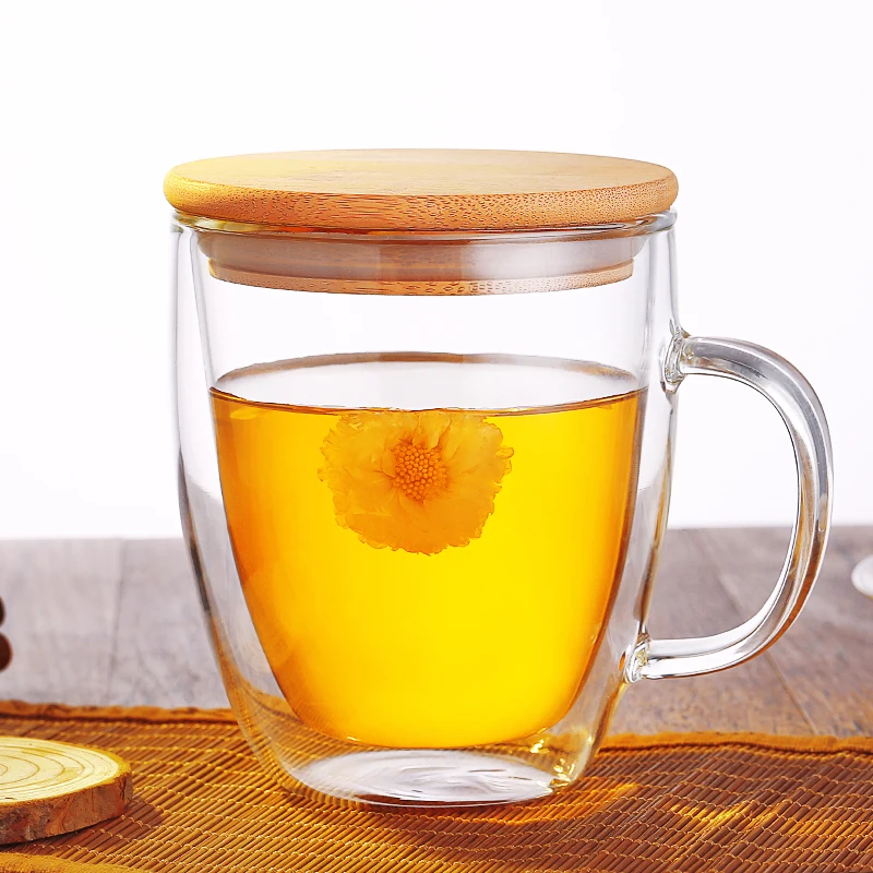 Double Wall Glass Tea Cup Heat Resistant Mug with Cover High Borosilicate Glass Chinese Tea Cups with Handle Lid 375ml 475ml 
Double Wall Glass Tea Cup Heat Resistant Mug with Cover High Borosilicate Glass Chinese Tea Cups with Handle Lid 375ml 475ml