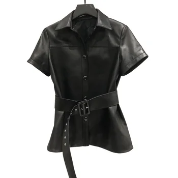 Spring Genuine Leather Jacket Women 2019 Fashion Real Sheepskin Coat Rivet Motorcycle Biker Jacket Female Sheep Leather Coat 
Spring Genuine Leather Jacket Women 2019 Fashion Real Sheepskin Coat Rivet Motorcycle Biker Jacket Female Sheep Leather Coat