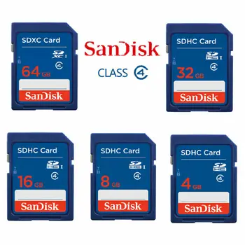 

SanDisk SD Card 2GB 4GB 8GB 16GB 32GB SD SDHC Standard Cards Class 4 Ultra Memory with Card Reader 100% Genuine Used